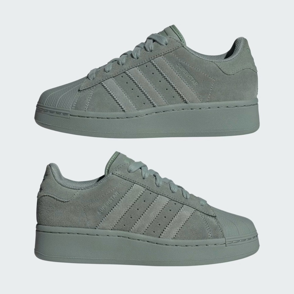 Adidas Women's Superstar XLG, Size 6.5, Sage. New with tags and box